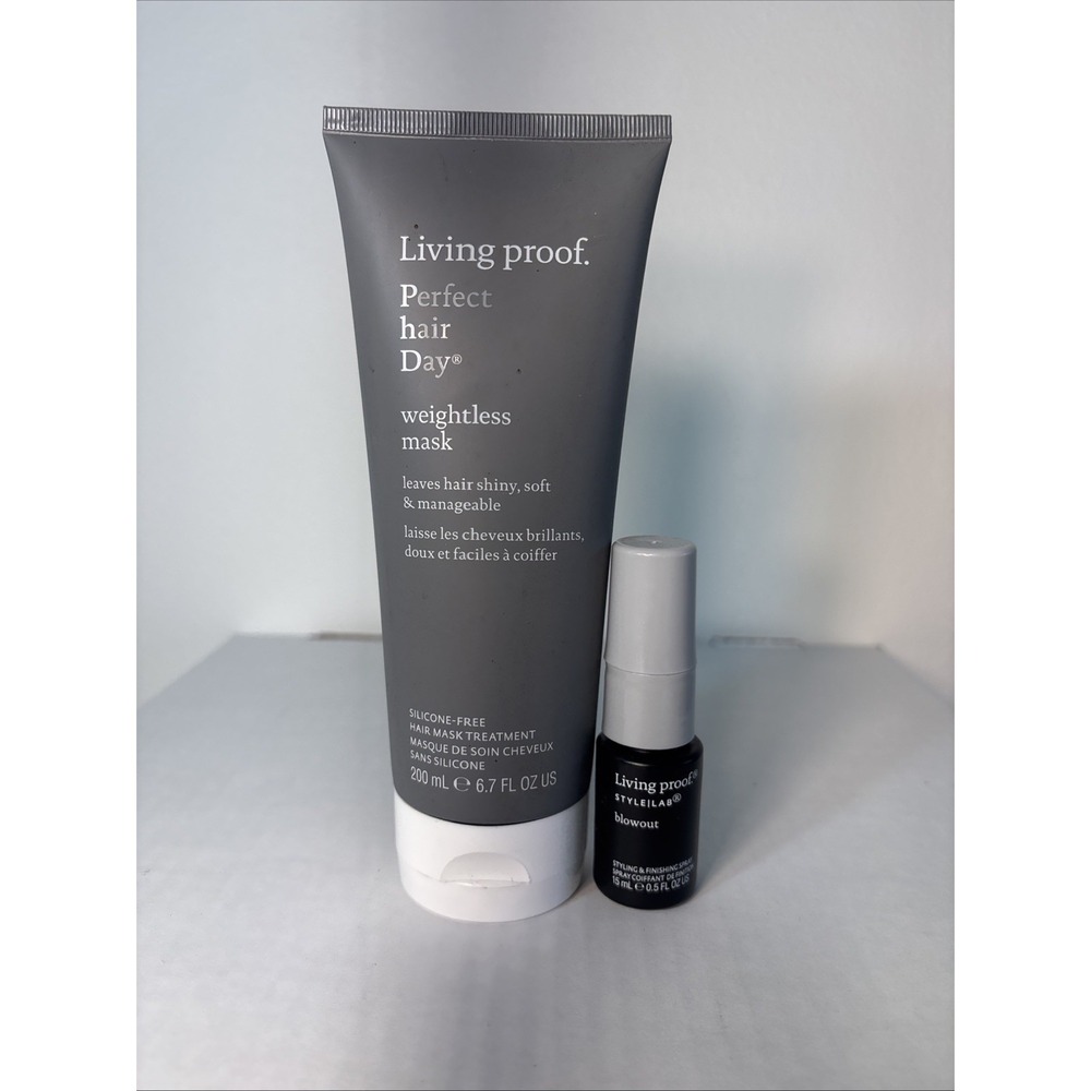 Living Proof Perfect Hair Day Weightless Mask 6.7‎ oz And Style Lab Blowout